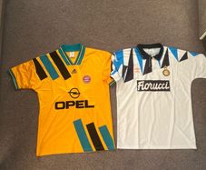 2x retro football shirt bundle