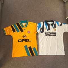 2x retro football shirt bundle