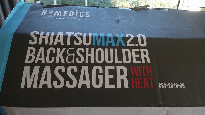 HoMedics Shiatsu Max 2.0 Back and Shoulder Massager with Heat CBS-2016-GB Grey Excellent Condition Boxed Very Little Use Works Perfectly