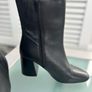 Genuine leather black ankle boots m&s Image 5