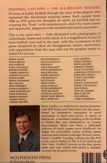 GAA Book 'Football Captains' In VG Condition
