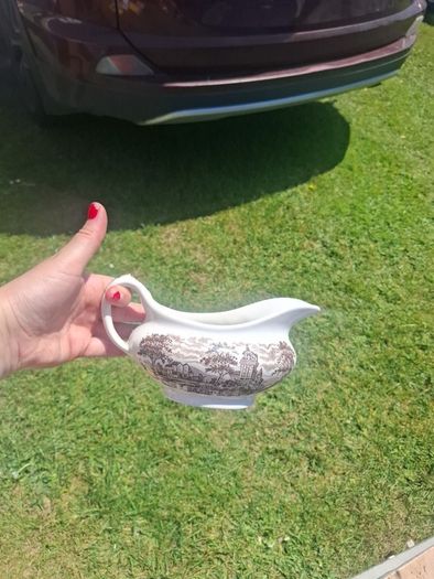 Vintage iron stone gravy bowl postage possible