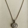 Vintage 925 Sterling Silver Heart Shaped Cut Center Stone Stunning Love Themed Pendant Necklace length 16" - 9,5g Image 3