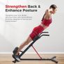 Foldable Hyperextension Roman Chair w/Back Extension, Home Gym Sit Up Bench for Glute & Ab Workouts, Optional Adjustment Incline & Multi-Function Heavy-Duty Exercise Equipment Image 3