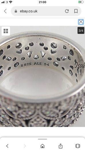 Pandora Shimmering Leaves Ring