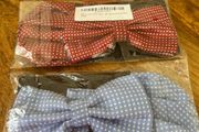 Set of 3 Polka Dot Dickie Bows and Pocket Squares