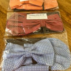 Set of 3 Polka Dot Dickie Bows and Pocket Squares