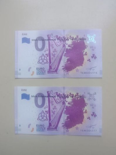2  2020  Irish International Coin Fair Euro Souvenir Nores