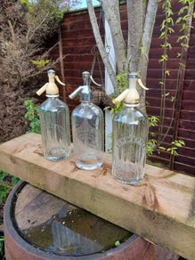 Antique glass Bottles Soda Syphons