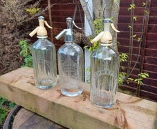Antique glass Bottles Soda Syphons