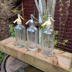 Antique glass Bottles Soda Syphons