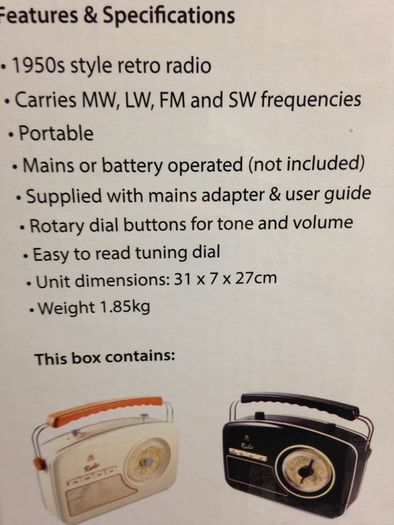 1950's Style Retro Radio