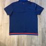 Official Manchester United Adidas Aon Polo Shirt Navy Red Image 2