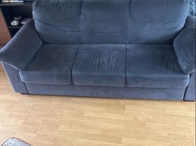 Ikea 3 Seater Couch Easy Clean Grey Fabric Collection Only Asap For ...