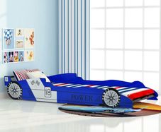 Childrens Race Car Bed 90x200 cm Blue