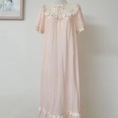 Vintage pink lace negligee dress