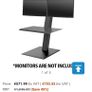 Humanscale Sit Stand Desk Height Adjustable Dual Monitor Workstation Black Image 2