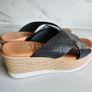 Oh my Sandals Spanish real leather platform sliders wedges RRP 75 euro size UK 5 new & boxed Image 4