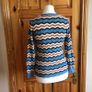 Gallery Blue Multi Glitter Sparkle Jumper  M 12/14 includes postage Image 3
