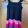 Girl's Pink, Purple & Black Summer Cotton Dress Image 4