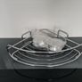 Chrome Corner Shower Caddy With Suction Fix Image 2