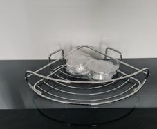 Chrome Corner Shower Caddy With Suction Fix