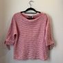 MINT VELVET Stripe Tie Cuff Batwing Tee Top Size 10! Image 4