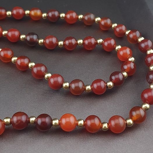 Vintage Carnelian Agate From Mali With Himalayan 1 Eyes Tibetan Agate Dzi Pendant Necklace