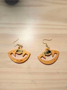Handmade Halloween Pumpkin Earrings