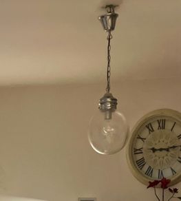 Silver pendant light