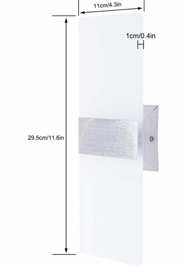 2 Pack Modern Wall Lights Indoor 12W Acrylic Perfect for Living Room, Bedroom, Corridor, Stairs (MULTIPLE COLOURS)