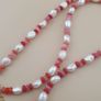 Natural Pearl & Rose Quartz Necklace Elegant 22 Design Image 2
