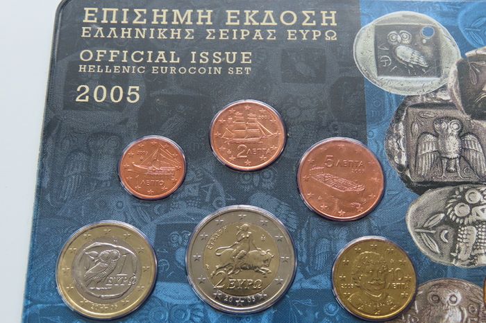GREECE EURO official mint set 2005 Uncirculated coins