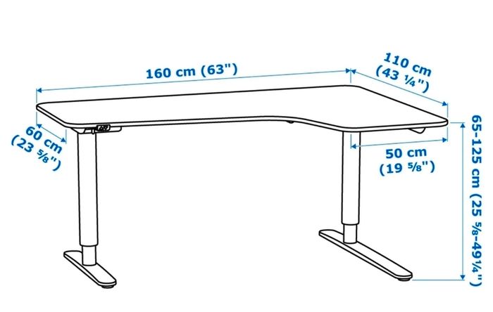 Bekant Corner Gaming /Office Desk