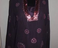 Litllewoods Canvas wardrobe 2 part set  Embroidered sequin blouse with cami top size UK16 EU44 Postage included