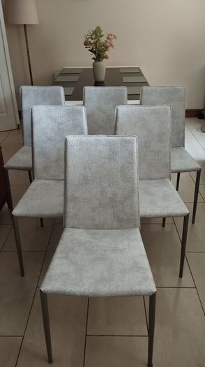 Calligaris dining table and 6 chairs