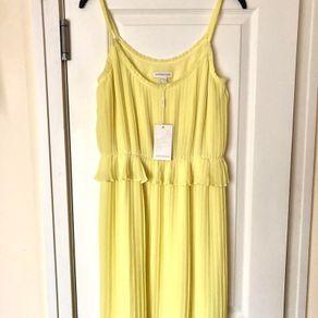 Monsoon pale yellow Midi Dress UK10
