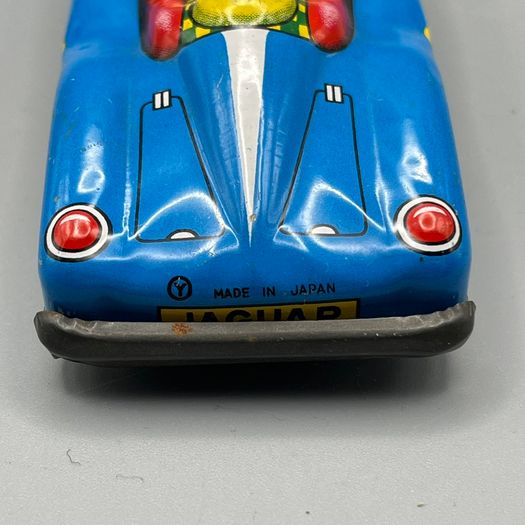Vintage Tin Toy Racing Car Jaguar 52 - Made in Japan - Litho - friction drive