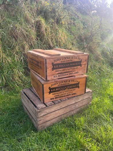 Vintage John Locke Kilbeggan Whiskey Crates 125 each