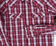 Vintage Levis Red Check Shirt Size M Mens - Pearl Snap