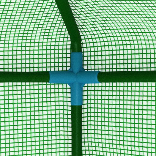 Greenhouse with Shelves Steel 143x143x195 cm