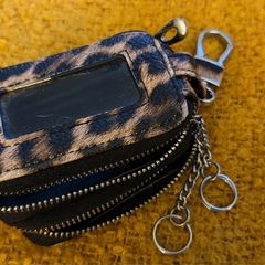 Leopard Print Key and Alarm Fob Holder