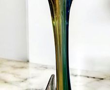 Handblown Murano fish vase