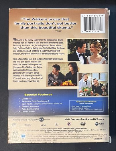 Brothers and Sisters Season 2 5-disc Television Series