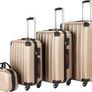 4-Piece Travel Suitcase Set with Removable Wheels 360, Robust Hard Shell Suitcase with Security Combination Lock, Large and Stackable Suitcase, Trolley Hand Luggage Image 4