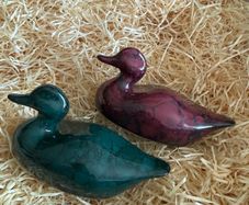 Pair of vintage Ceramic Mallard duck figurines