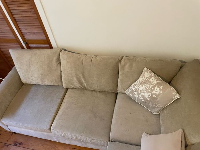 Light grey corner couch