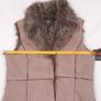 Denim Co Brown Taupe Suede Faux Fur Sleeveless Bodywarmer Gilet 14UK/42EU Image 8