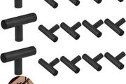15 Pcs Black Cabinet Handles,T Bar Handle Stainless Steel Cabinet Knobs Single Hole Pulls Drawer Pulls Small Drawer Handles T Handles for Cupboard,Bathroom,Wardrobe,Drawer 50mm/2 Inch Long (FREE POSTAGE)
