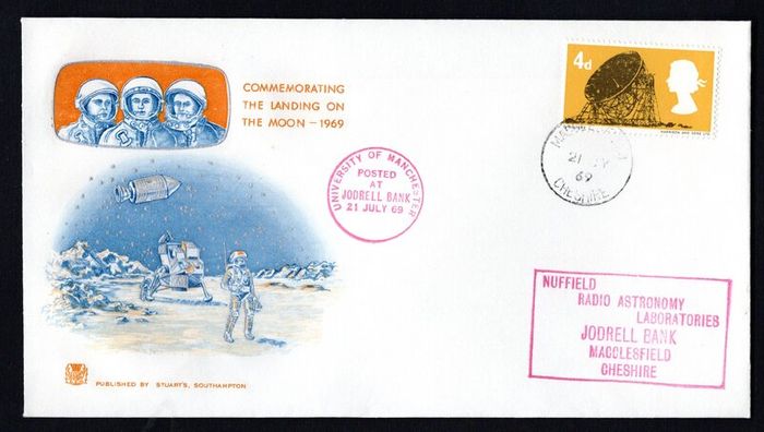 1969 Great Britain Cover to commemorate The Landon on the Moon 21st July 1969